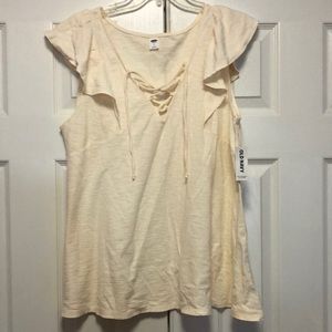 Nwt cream sleeveless top